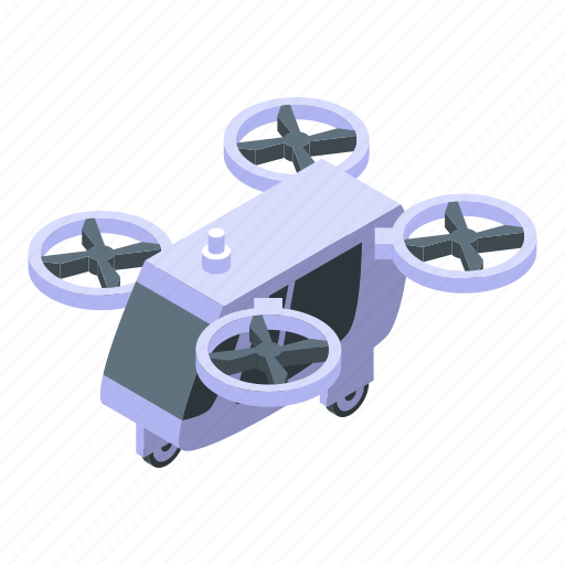 Business, car, cartoon, drone, isometric, taxi, unmanned icon - Download on Iconfinder