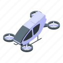 air, business, cartoon, drone, isometric, taxi, technology