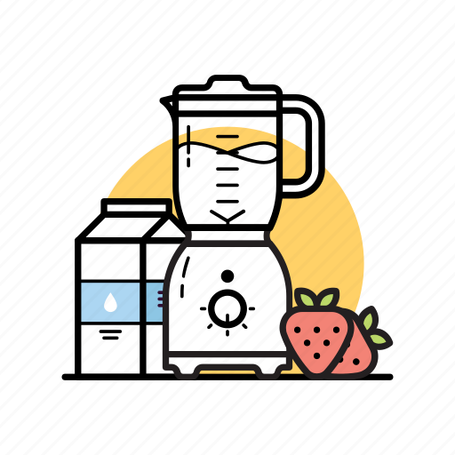 Blender, kitchen, milk, mix, mixing, shake, strawberry icon - Download on Iconfinder