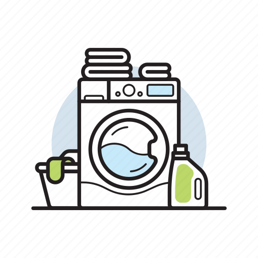 Appliance, clean, clothes, laundry, machine, washer, washing icon - Download on Iconfinder
