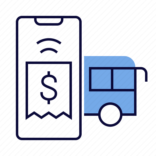 Bus, ticket, transport, online payment, fare payment icon - Download on Iconfinder
