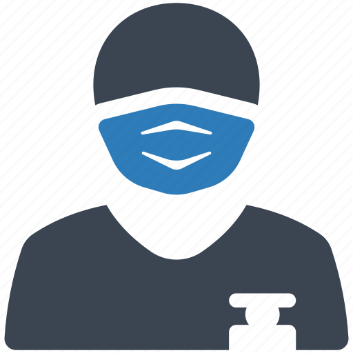 Worker, uniform, mask, person, safety, protection, face icon - Download on Iconfinder