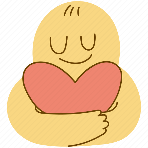 Hugging, heart, self love, hug, self care, embrace, mental health icon - Download on Iconfinder