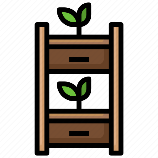Flower, pot, farming, recycling, drawer, plant icon - Download on Iconfinder