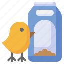 bird, feeder, milk, carton, recycling, animals