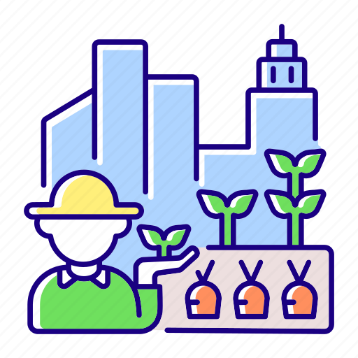 Urban farm, farmer, agricultural, horticulture icon - Download on Iconfinder