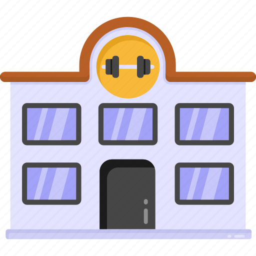 Fitness center, gym, gym building, workout place, workout center icon - Download on Iconfinder