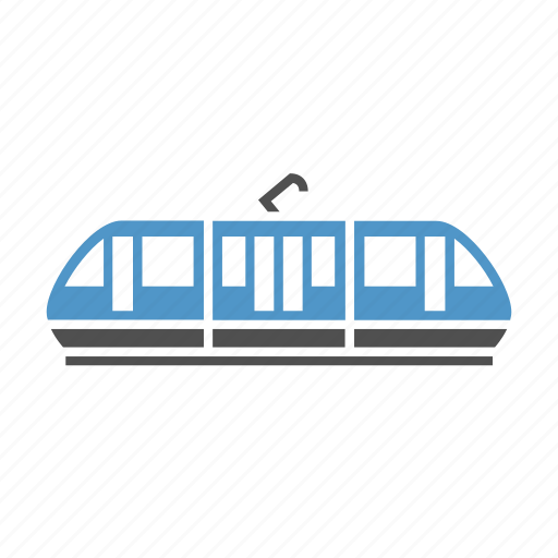 Railway, streetcar, tram, tramway, urban transport, vehicle icon - Download on Iconfinder