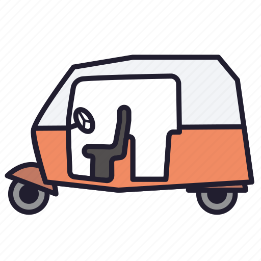 India, ricksha, rickshaw, urban transport, transport, travel, vehicle icon - Download on Iconfinder