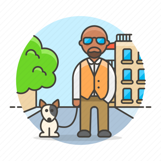 City, leash, urban, pet, male, park, vest icon - Download on Iconfinder