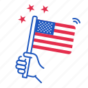 election, usa, us, america, waving, flag