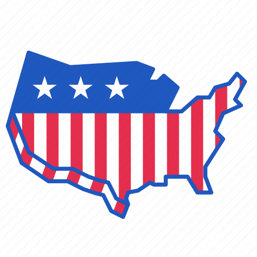 Election, usa, us, america, american, vote, map icon - Download on Iconfinder
