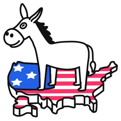 Democrat, usa, donkey illustration - Free download