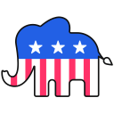 republican, emblem, elephant 