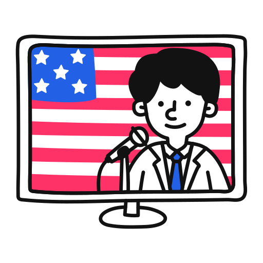 Tv, politican, on illustration - Free download on Iconfinder