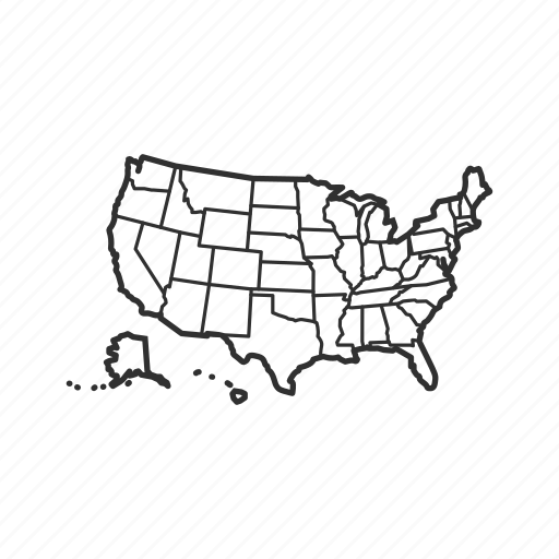 America Borders Geography Map State United States Of America