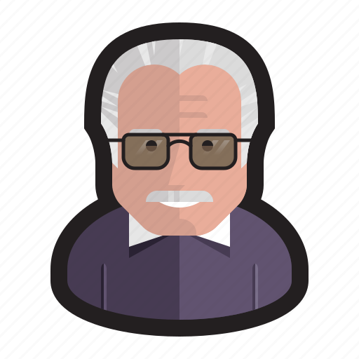 Grandpa, senior, white hair, old man icon - Download on Iconfinder