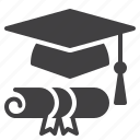 diploma, education, graduation, hat