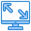 computer, arrow, maximize, user, interface 
