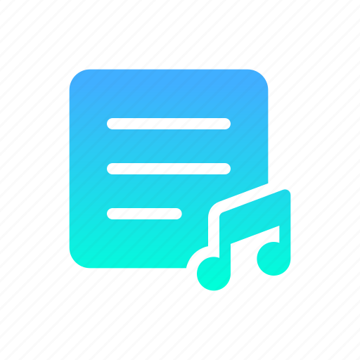 Playlist, music, note, quaver, list icon - Download on Iconfinder