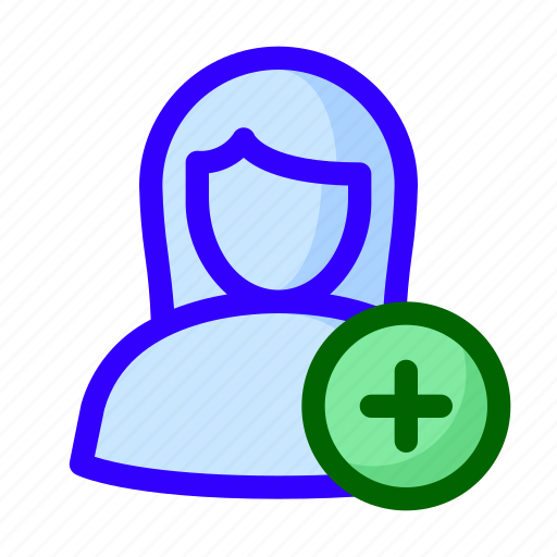 Add, female, new, user icon - Download on Iconfinder