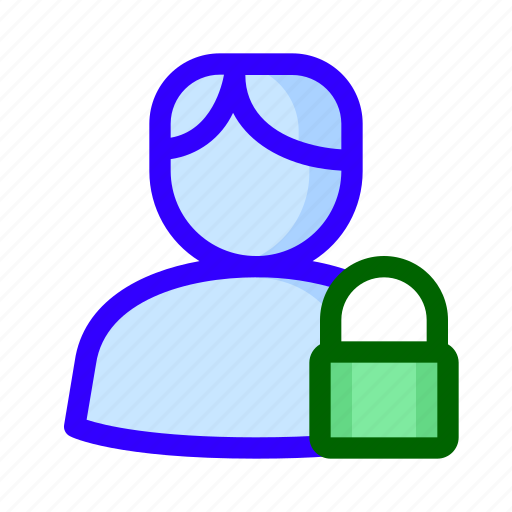 Locked, male, padlock, user icon - Download on Iconfinder