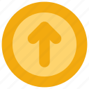 arrow, circle, interface, up, upload, user