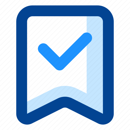 Bookmark, check, badge, favorite, label, ribbon, save icon - Download on Iconfinder