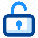 lock, open, key, padlock, password, protection, secure, security, unlock
