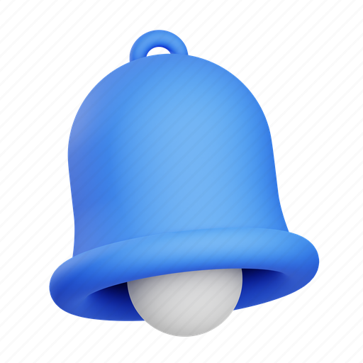 Bell, time, notification, sound, ring 3D illustration - Download on Iconfinder
