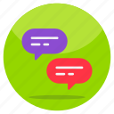 chatting, communication, conversation, discussion, negotiation