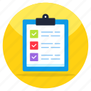 checklist, list, todo list, worksheet, inventory list