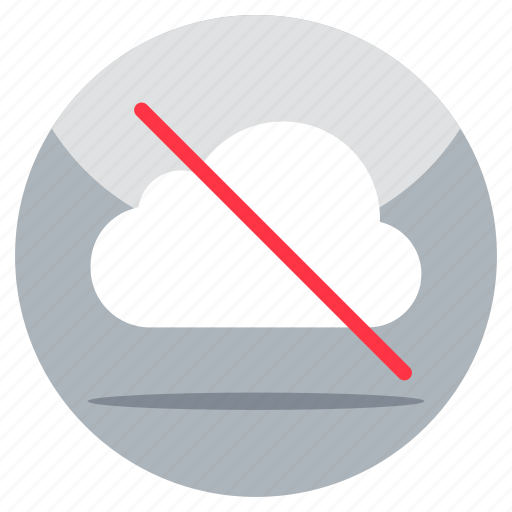 No cloud, stop cloud, cloud ban, cloud forbidden, cloud prohibition icon - Download on Iconfinder