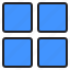 dashboard, grid, interface, menu, square 