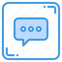 message, speech, bubble, chat, communication, button