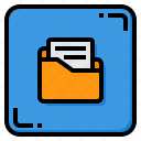 folder, document, files, and, user, interface, button