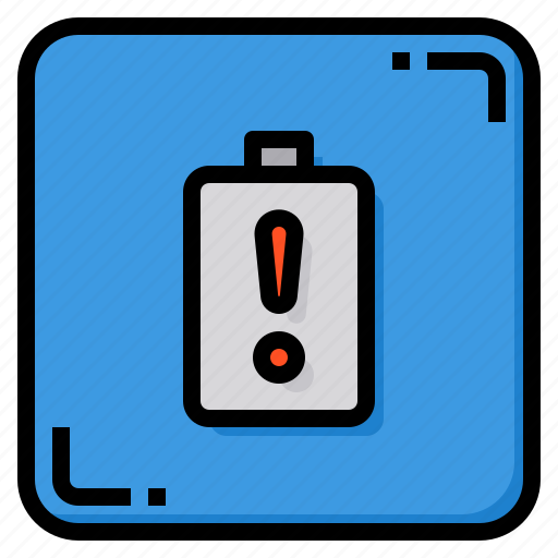 Low, battery, charge, energy, power, warning icon - Download on Iconfinder