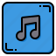 music, note, song, player, button 