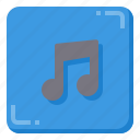 music, note, song, player, button