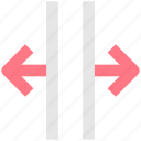user interface, horizontal, arrows, expand