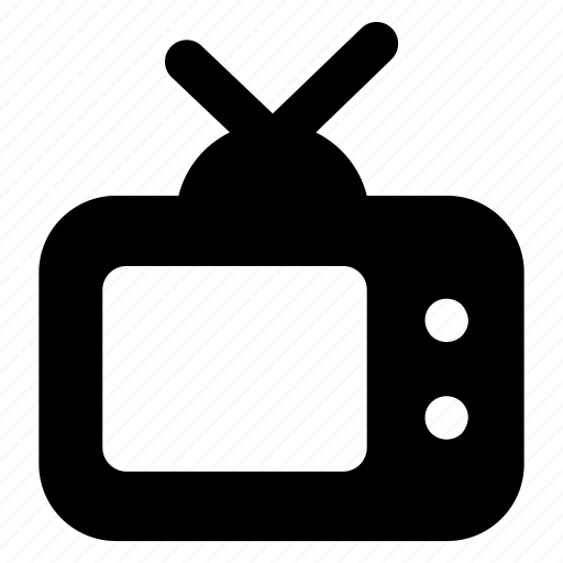 Tv, retro tv, television, broadcast media, vintage tv icon - Download on Iconfinder