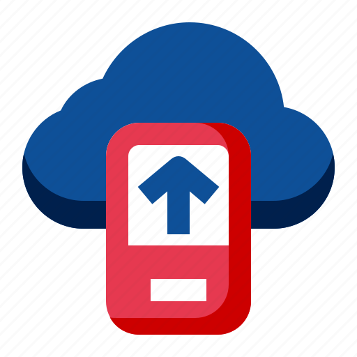 Upload, cloud, handphone icon - Download on Iconfinder