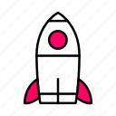 .svg, interface, launch, line, pink, rocket, space