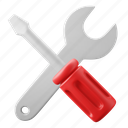 tools, screwdriver, wrench, fix, setting 