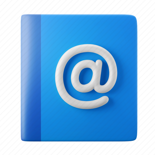 Address book, email, networking, contact list 3D illustration - Download on Iconfinder