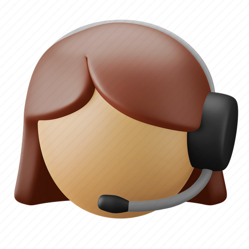 Customer service, support, avatar, call center, admin 3D illustration - Download on Iconfinder