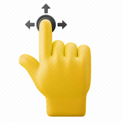 Drag, finger, gesture, interaction, touch 3D illustration - Download on Iconfinder