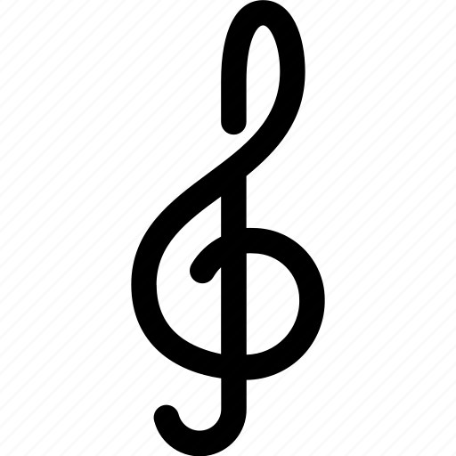 Note, music, key, treble, clef, melody icon - Download on Iconfinder