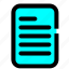 application, document, field, interface, mobile, sign icon, user 
