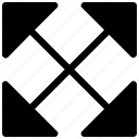 arrow cross, crisscross, enlarge symbol, expand expand, fullscreen 